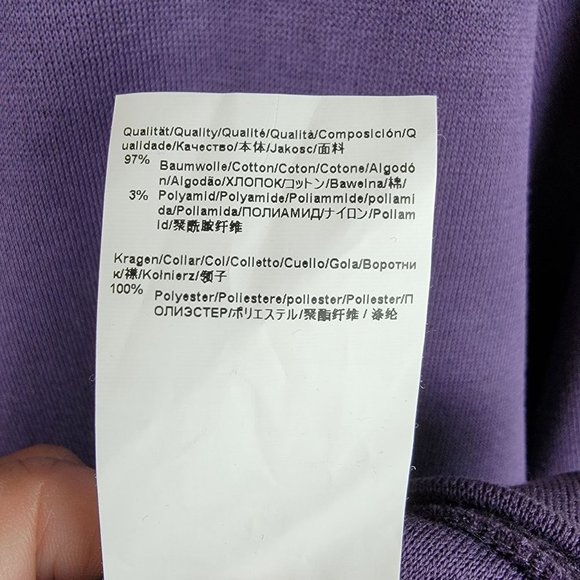 Hugo Boss Sidney Purple Black Quarter Zip Long Sleeves Pullover Sweatshirt M - Picture 12 of 16